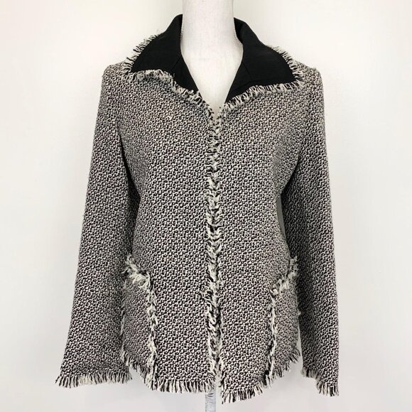 Saks Fifth Avenue Jackets & Blazers - Saks Fifth Ave reversible jacket tweed black white